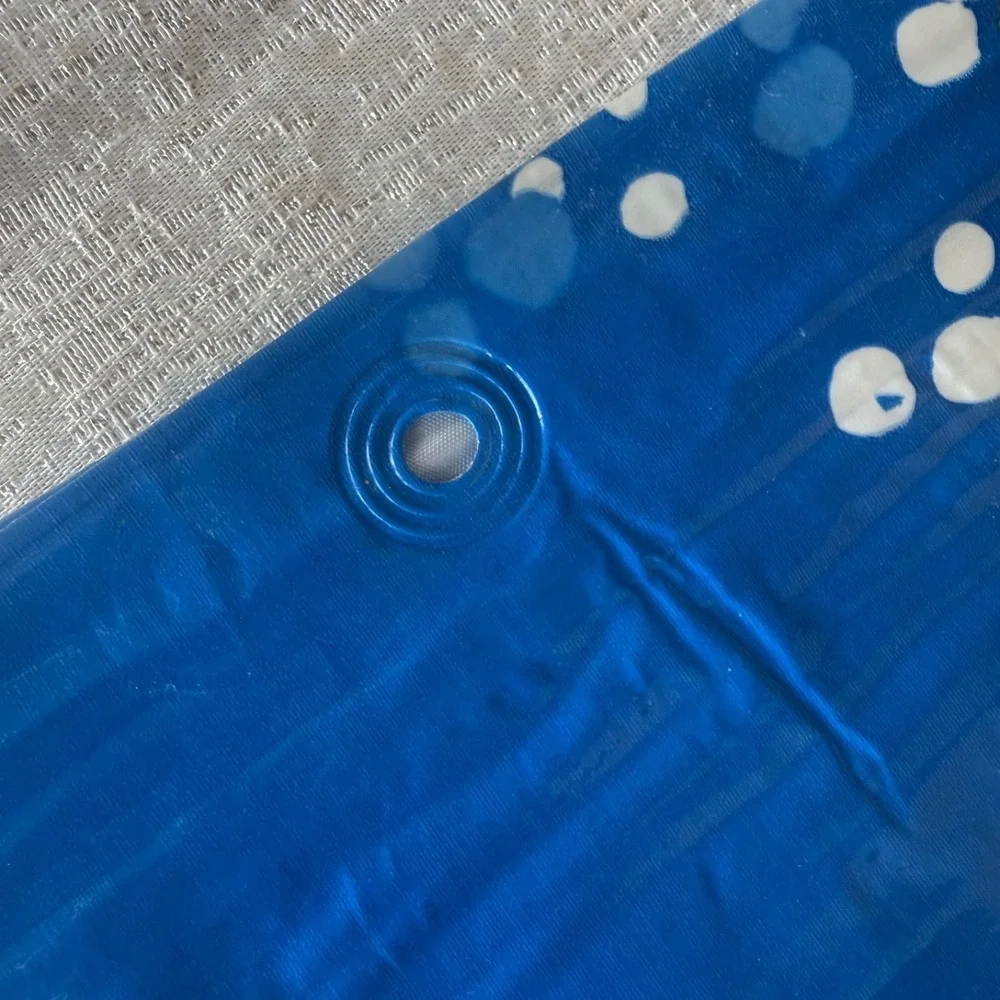 Vintage Dolphin Fish Plastic Shower Curtain‎ Blue Ocean Bathroom Decor NOS